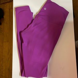 Lululemon Align Leggings 28’ inseam. Vivid plum size 8